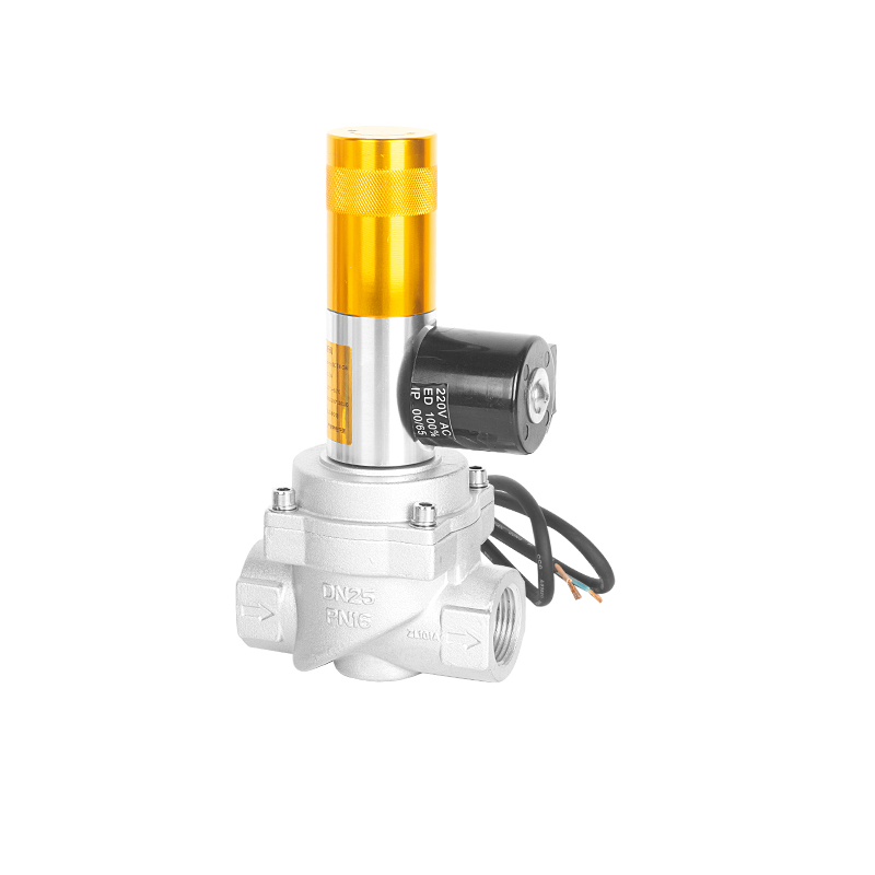 Gas emergency shut-off solenoid valve